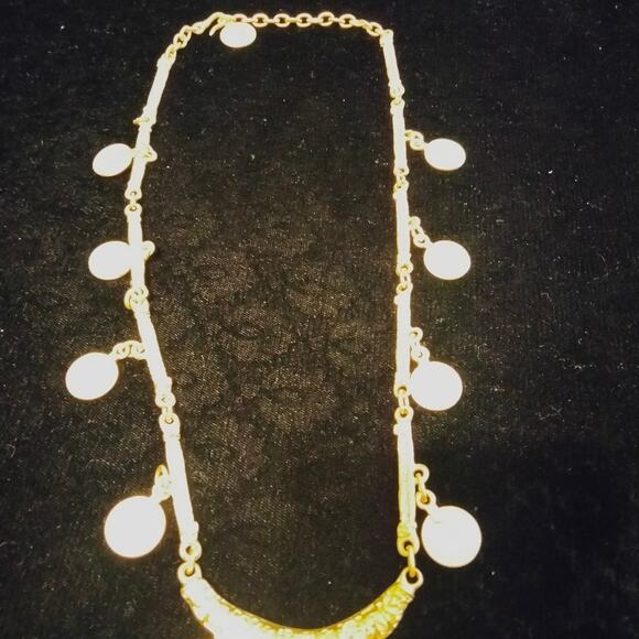 Iris Apfel & Bajalia Gold Coin Embellished Statement Necklace - Picture 8 of 16